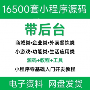 小程序源码商城企业源码带后台公众号平台小游戏教程视频