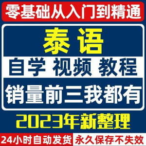 泰语零基础入门自学教材视频基础教程学习口语课程电子版高级