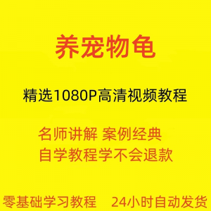 养宠物龟饲养视频教程全套从入门到精通技巧培训学习在线课程