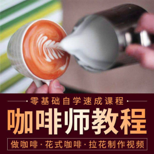咖啡师视频教程自学拉花技术方法制作技巧开店配方培训教学课程