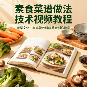 素食菜谱制作技术视频教程家庭营养健康美食教学设计素材