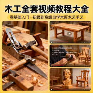 木工木匠木艺手艺零基础入门学习初级到高级全套视频教程