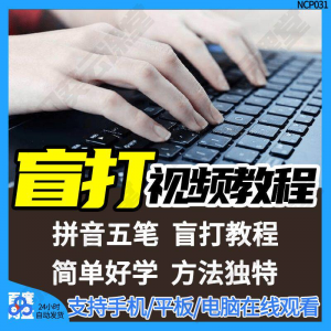 盲打不看键盘打字视频教学网课指法纠正零基础普通键盘私教版资料