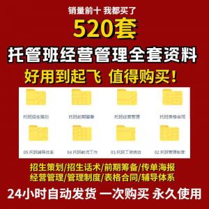 托管班运营管理制度方案午托晚托辅导班小饭桌培训招生宣传话术全